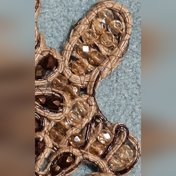 Vintage, Brown Crystal Bead Necklace - Picture 10 of 16